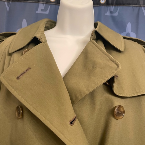Burberry green woman’s size 16 long vintage trench coat without liner E… - Picture 2 of 15